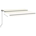 Krémszínű kézzel kihúzható LED-es napellenző 350 x 250 cm 3