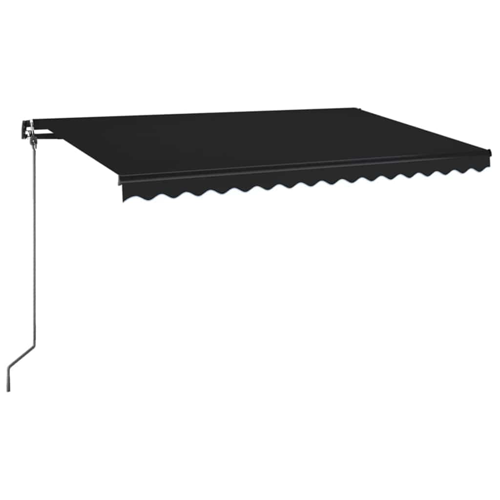 Antracitszürke kézzel kihúzható napellenző 400 x 350 cm 2