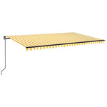 Sárga és fehér kézzel kihúzható napellenző 500 x 350 cm 2