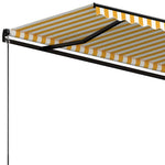 Sárga és fehér kézzel kihúzható napellenző 500 x 350 cm 5