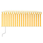 Sárga-fehér automata kihúzható napellenző redőnnyel 3,5 x 2,5 m 3