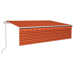 Automata redőnyös, LED-es, szélérzékelős napellenző 6x3 m 2