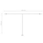 Sárga és fehér kézzel kihúzható LED-es napellenző 500x300 cm 12