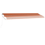 Narancs és barna kézzel kihúzható LED-es napellenző 600x300 cm 11