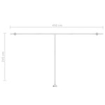 Narancs és barna kézzel kihúzható LED-es napellenző 500x350 cm 13
