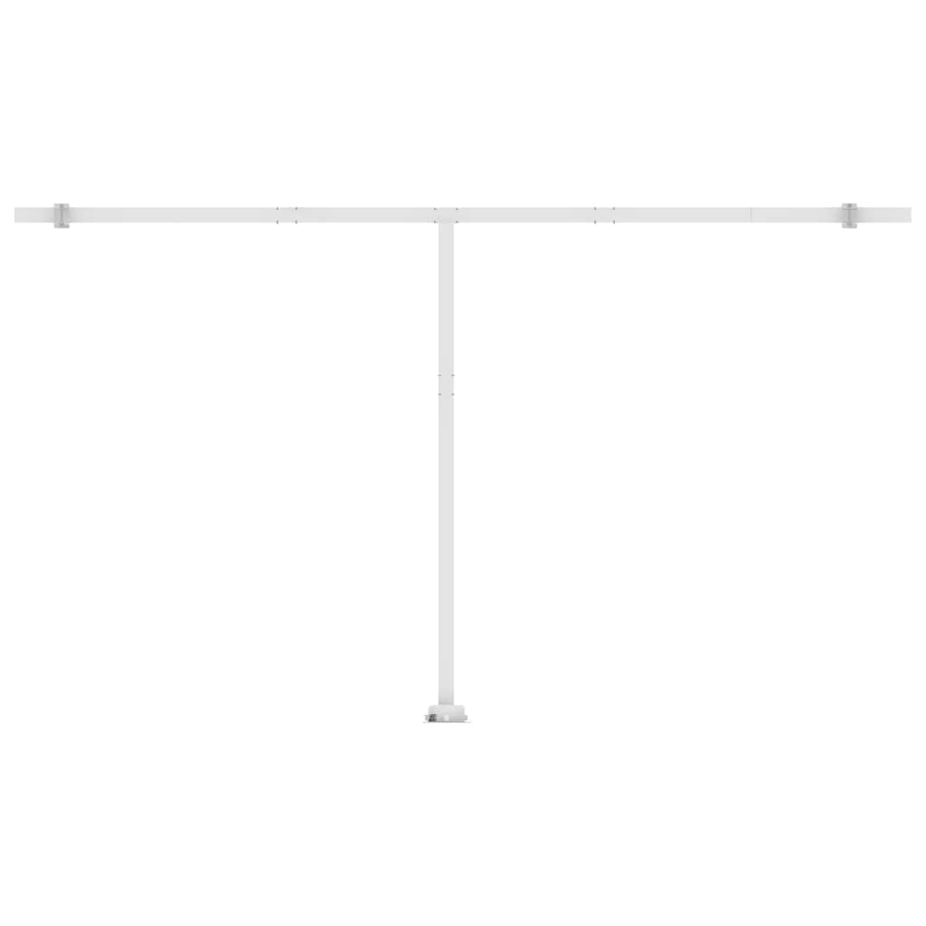 Narancs és barna kézzel kihúzható LED-es napellenző 500x350 cm 5