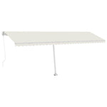 Krémszínű kézzel kihúzható LED-es napellenző 600 x 350 cm 2