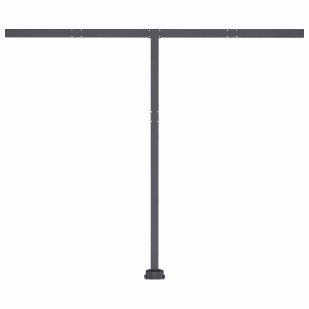 Antracitszürke kézzel kihúzható póznás napellenző 300 x 250 cm 7