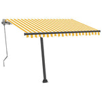 Sárga-fehér szélérzékelős és LED-es napellenző 300x250 cm 2
