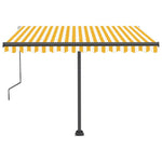 Sárga-fehér szélérzékelős és LED-es napellenző 300x250 cm 3
