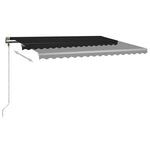Antracitszürke kézzel kihúzható LED-es napellenző 400 x 300 cm 10