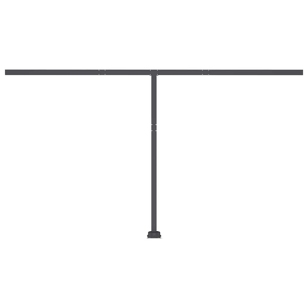 Antracitszürke kézzel kihúzható LED-es napellenző 400 x 300 cm 7