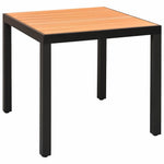 5 részes fekete alumínium kerti étkezőgarnitúra 8