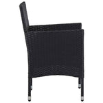 7 részes fekete polyrattan kerti étkezőgarnitúra 6
