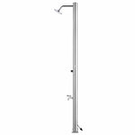 Rozsdamentes acél kerti zuhany szürke aljjal 220 cm 5
