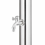 Rozsdamentes acél kerti zuhany szürke aljjal 220 cm 7