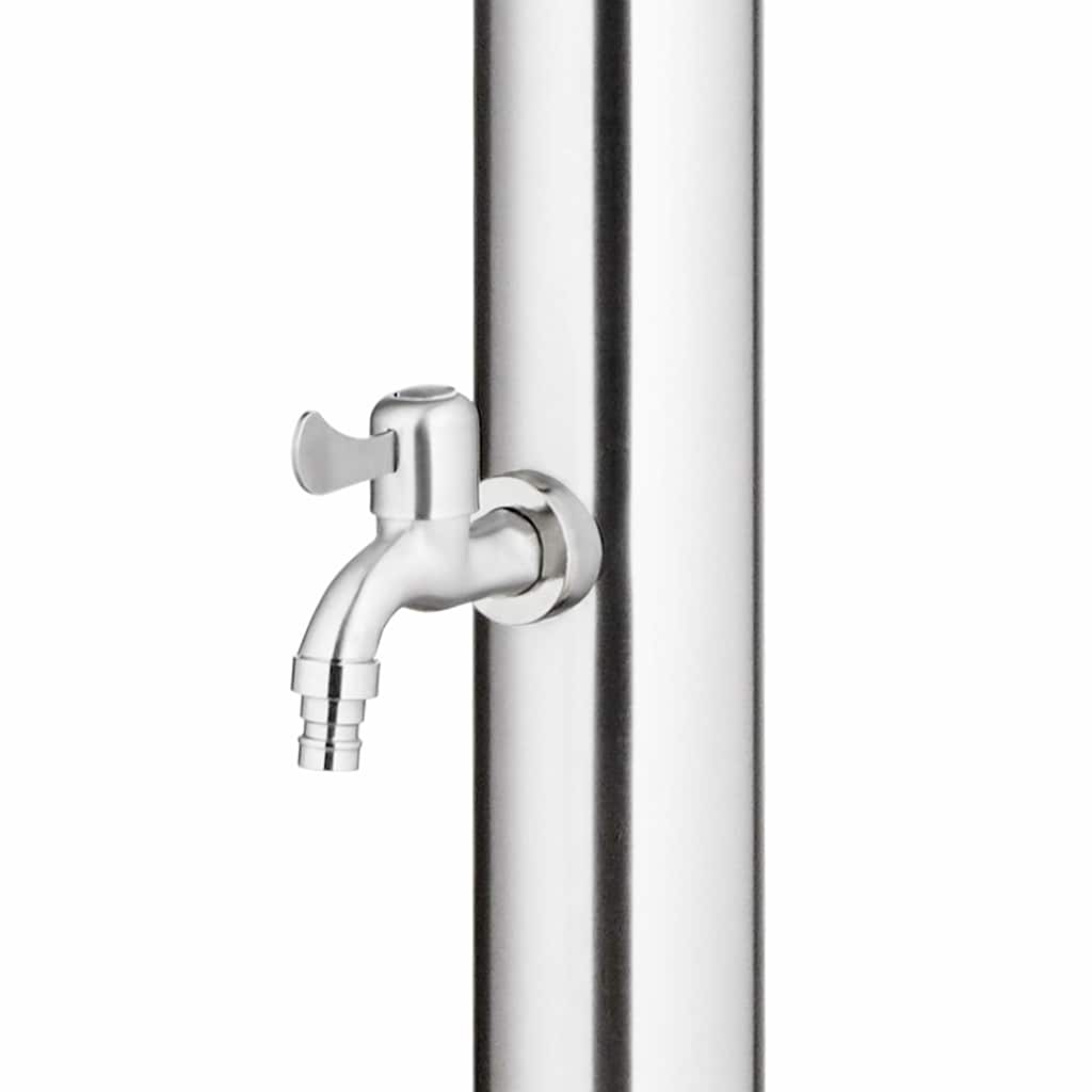 Rozsdamentes acél kerti zuhany szürke aljjal 220 cm 7