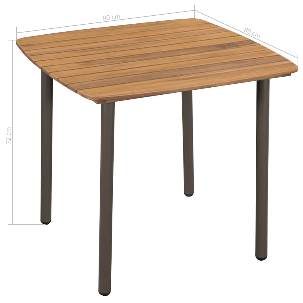 3 részes fekete polyrattan kerti étkezőgarnitúra 10
