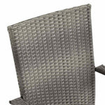 5 részes szürke polyrattan kerti étkezőgarnitúra 5