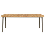 7 részes szürke polyrattan kerti étkezőgarnitúra 7