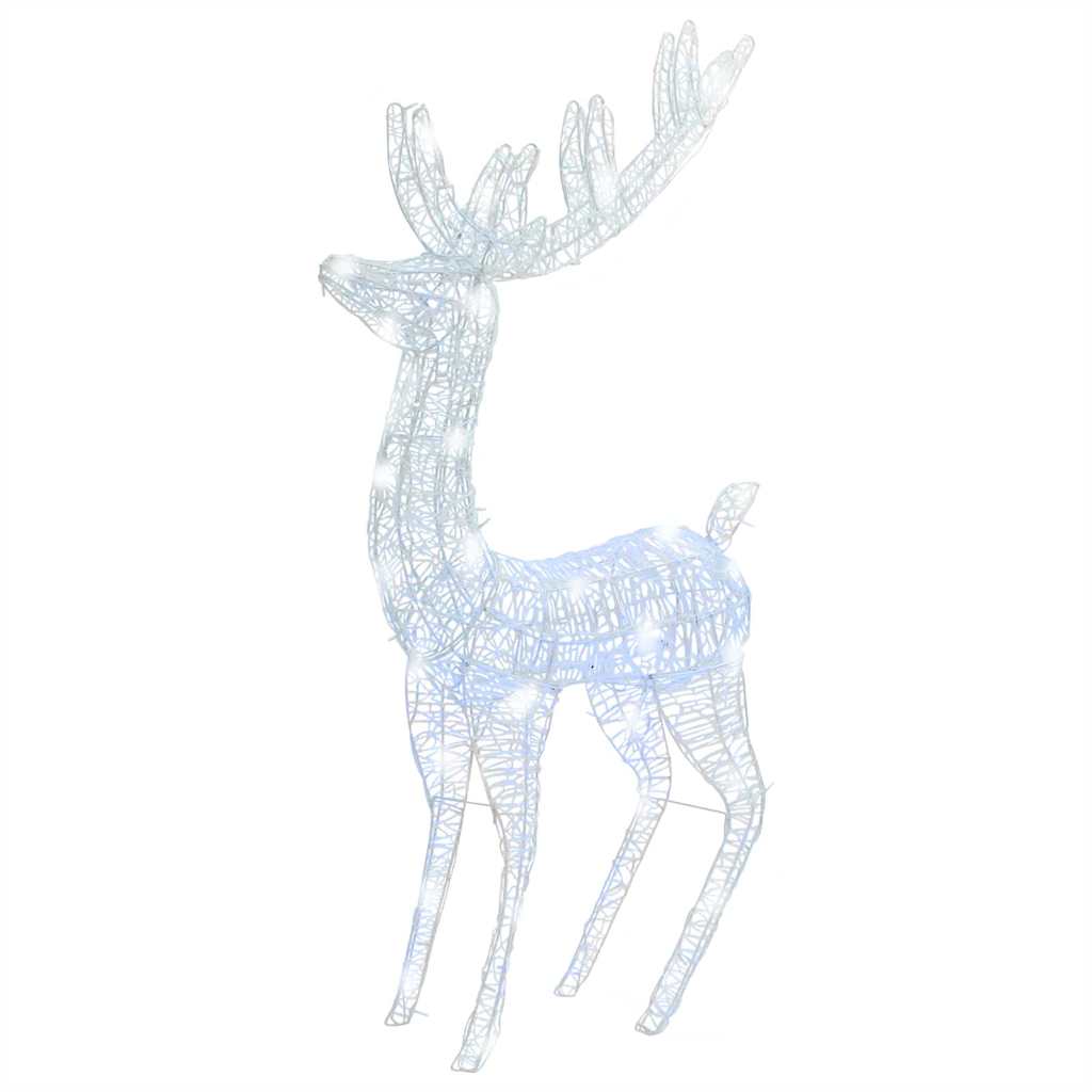 Hideg fehér XXL akril karácsonyi rénszarvas 250 LED-del 180 cm 2