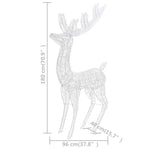 Hideg fehér XXL akril karácsonyi rénszarvas 250 LED-del 180 cm 8