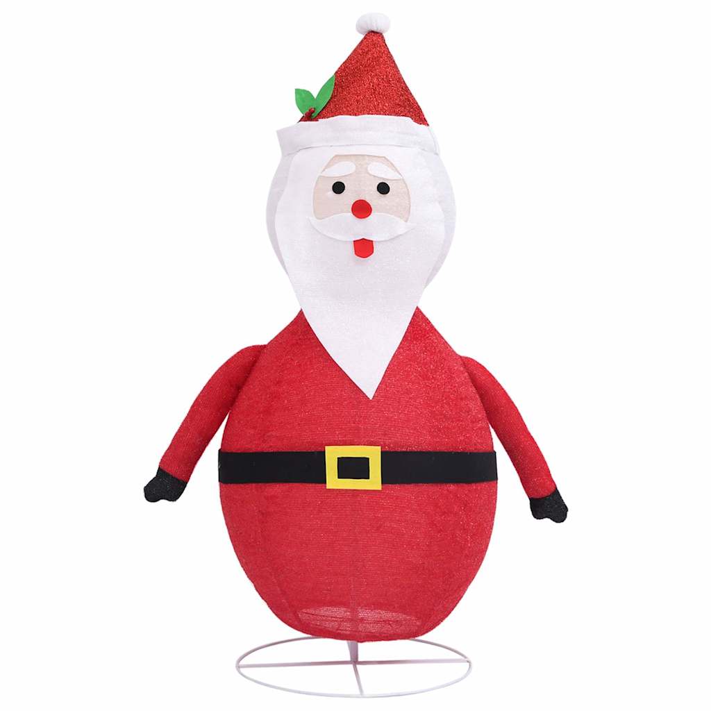 Dekoratív luxus szövet karácsonyi LED-es Mikulás figura 120 cm 5