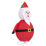Dekoratív luxus szövet karácsonyi LED-es Mikulás figura 120 cm 6