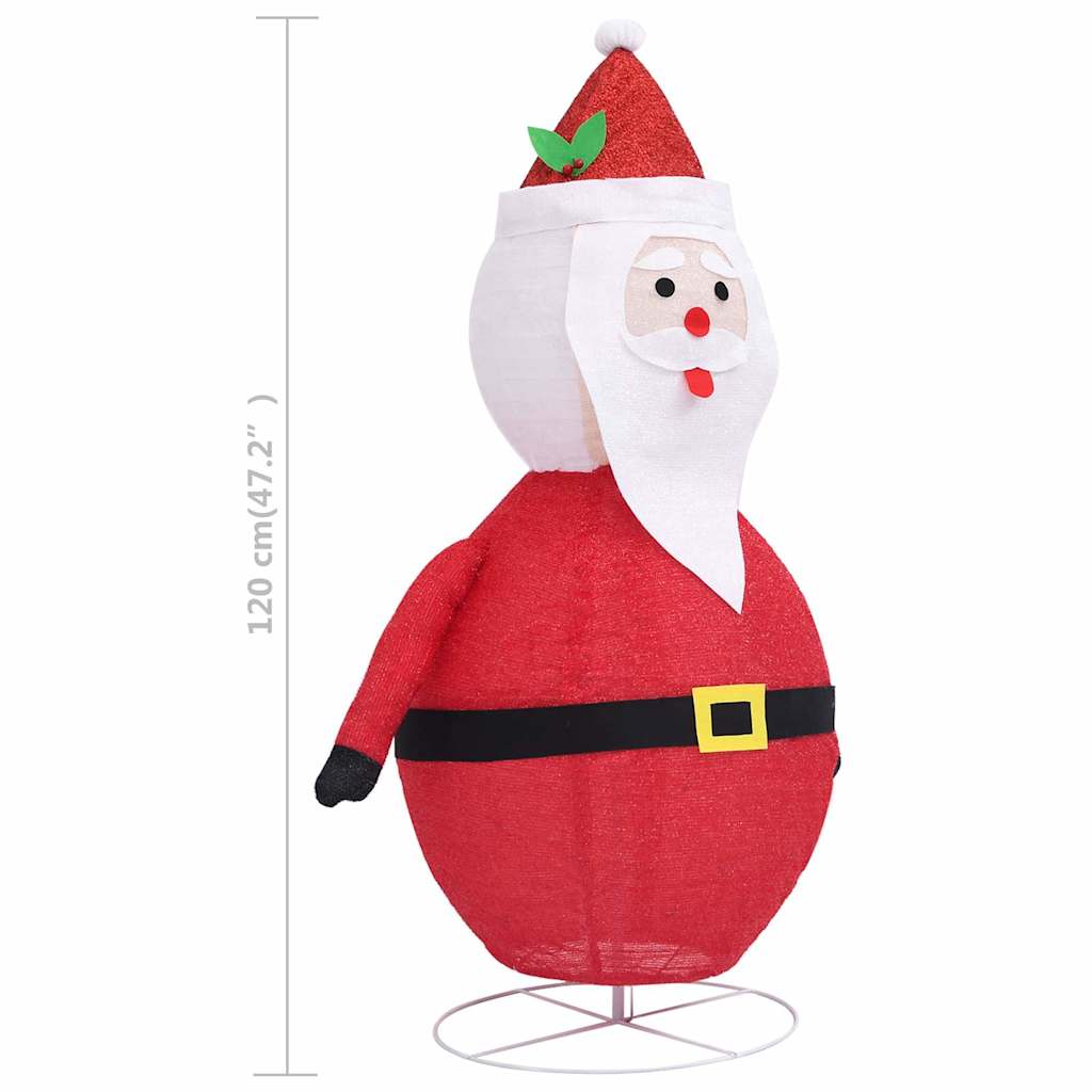 Dekoratív luxus szövet karácsonyi LED-es Mikulás figura 120 cm 10