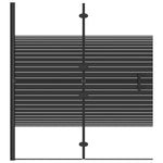 Fekete ESG zuhanykabin összecsukható ajtóval 120x140 cm 3