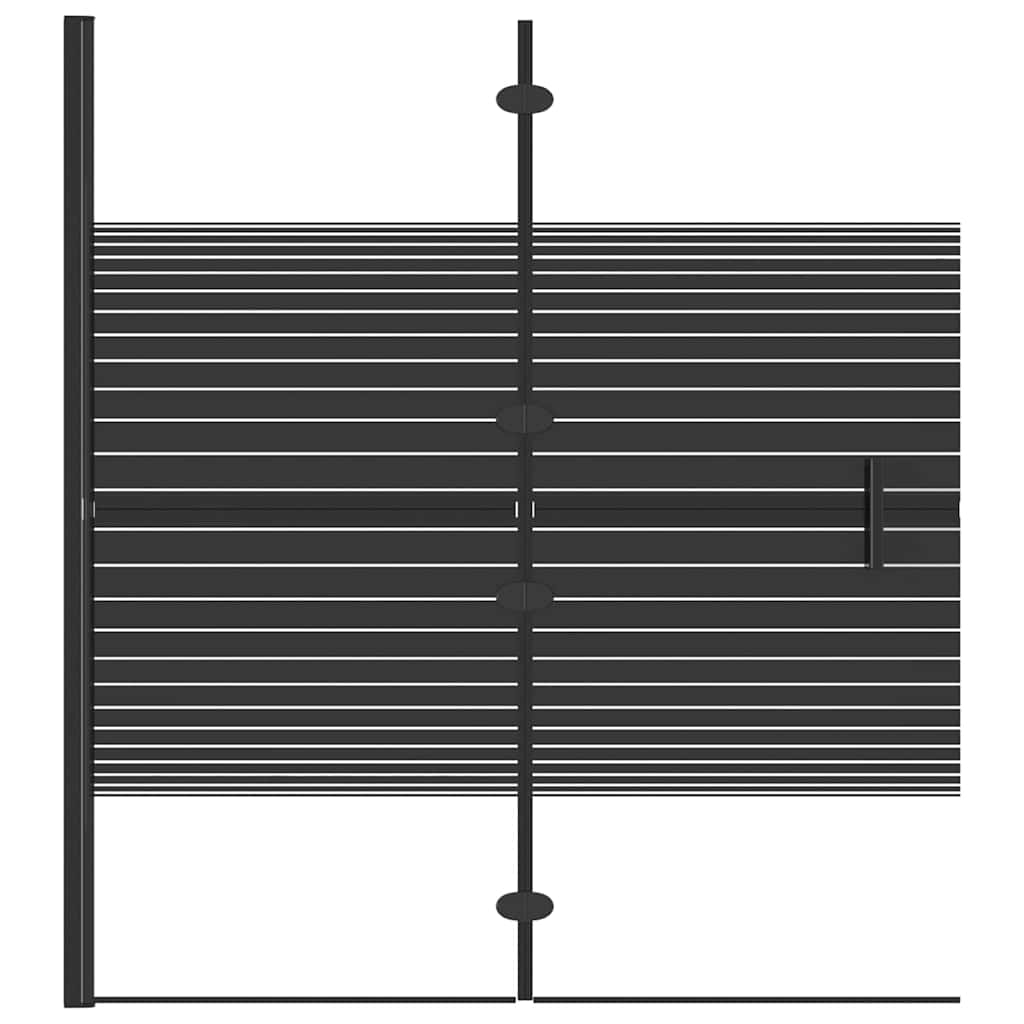 Fekete ESG zuhanykabin összecsukható ajtóval 120x140 cm 3