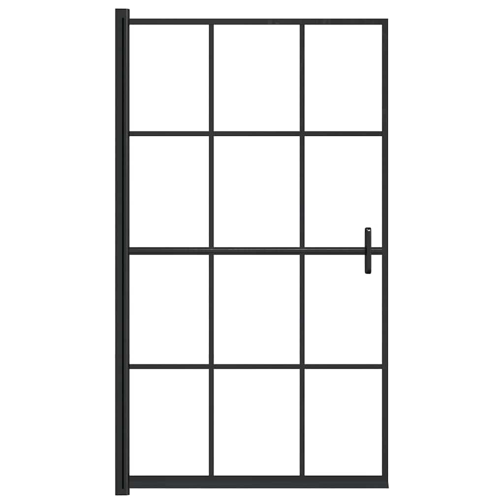 Fekete ESG zuhanykabin 80 x 140 cm 3