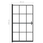 Fekete ESG zuhanykabin 80 x 140 cm 5