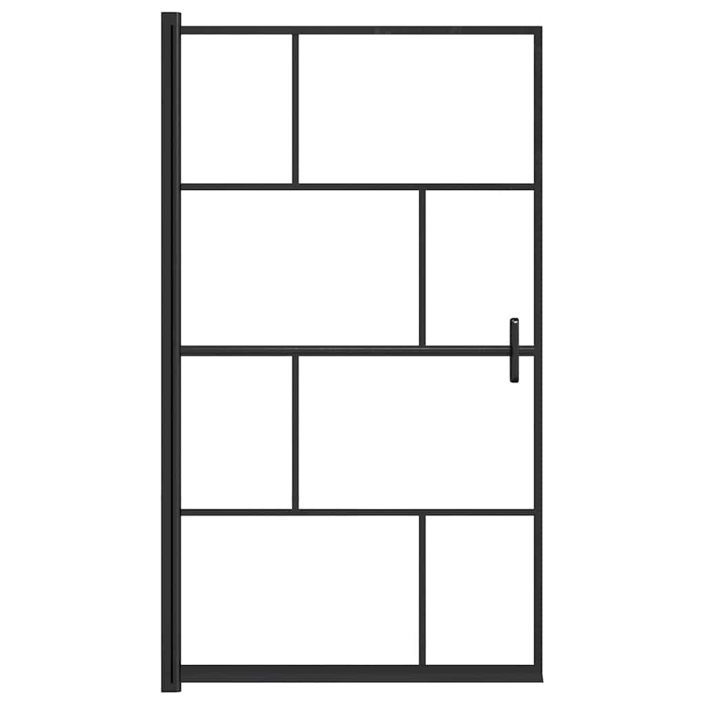 Fekete ESG zuhanykabin 80 x 140 cm 3