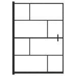 Fekete ESG zuhanykabin 100 x 140 cm 3