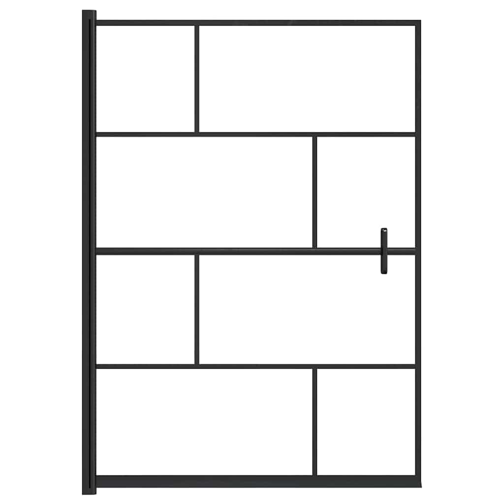 Fekete ESG zuhanykabin 100 x 140 cm 3