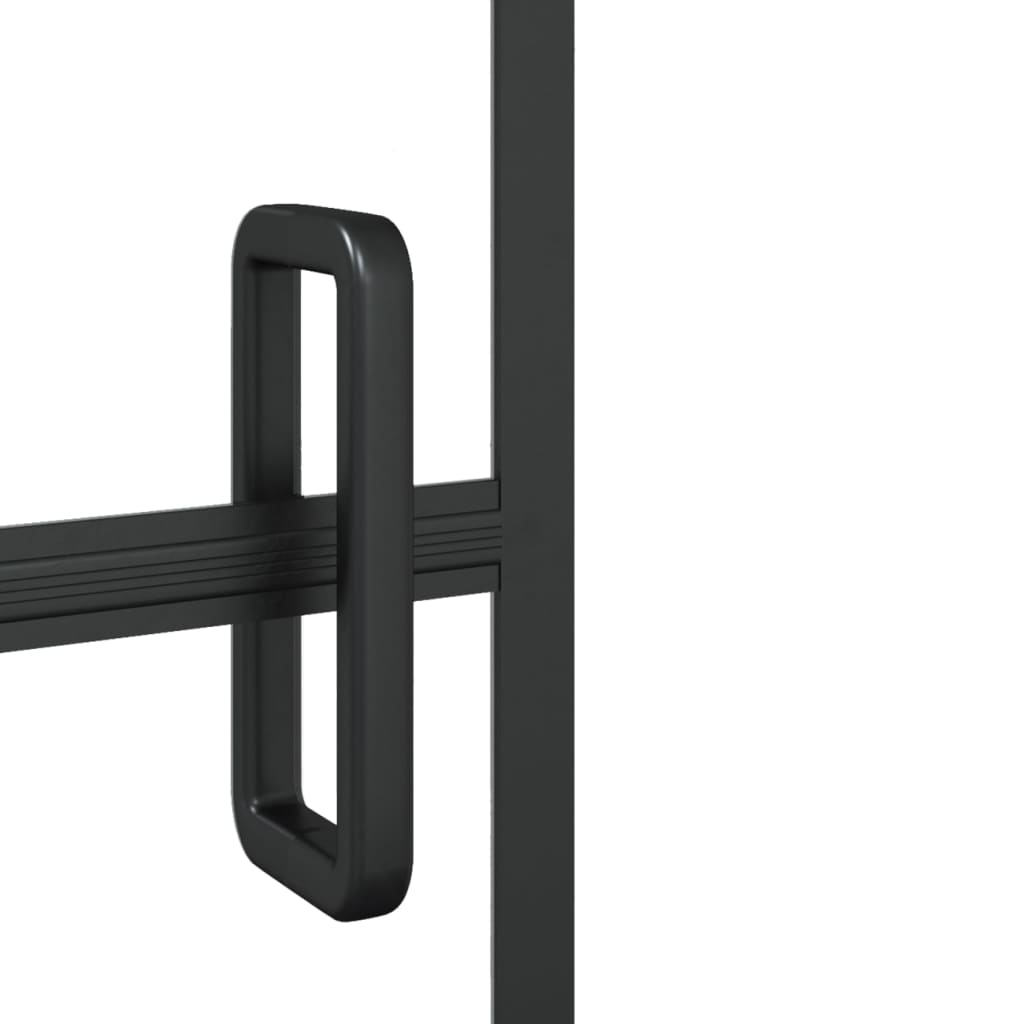 Fekete ESG zuhanykabin 100 x 140 cm 4