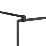 Fekete zuhanyfal átlátszó ESG üveggel 100 x 195 cm 5