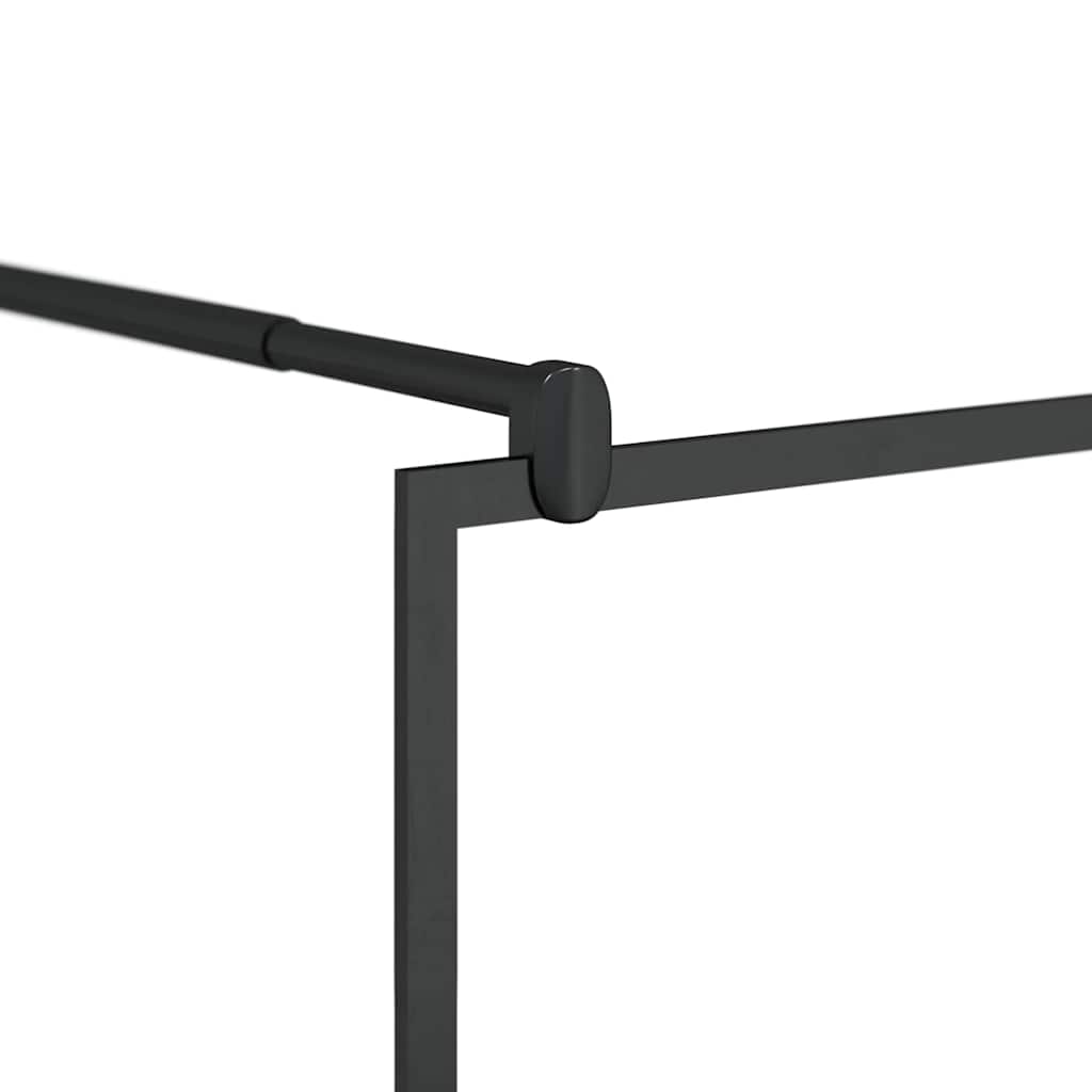 Fekete zuhanyfal átlátszó ESG üveggel 100 x 195 cm 5