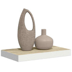 Tölgyszínű és fehér MDF lebegő fali polc 50 x 23,5 x 3,8 cm 5