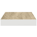 Tölgyszínű és fehér MDF lebegő fali polc 50 x 23,5 x 3,8 cm 7