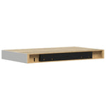 Tölgyszínű és fehér MDF lebegő fali polc 50 x 23,5 x 3,8 cm 8