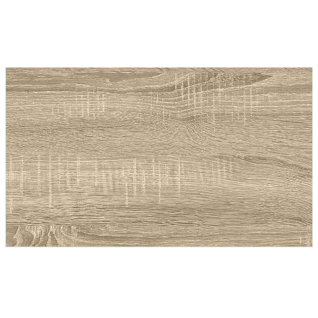 Tölgyszínű és fehér MDF lebegő fali polc 50 x 23,5 x 3,8 cm 9