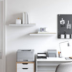 2 db tölgyszínű és fehér MDF lebegő fali polc 60x23,5x3,8 cm 3