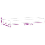 2 db tölgyszínű és fehér MDF lebegő fali polc 60x23,5x3,8 cm 16