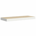 2 db tölgyszínű és fehér MDF lebegő fali polc 60x23,5x3,8 cm 6