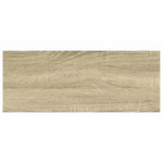 2 db tölgyszínű és fehér MDF lebegő fali polc 60x23,5x3,8 cm 10