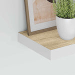 4 db tölgyszínű és fehér MDF lebegő fali polc 60x23,5x3,8 cm 4