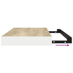 2 db tölgyszínű és fehér MDF lebegő fali polc 80x23,5x3,8 cm 11