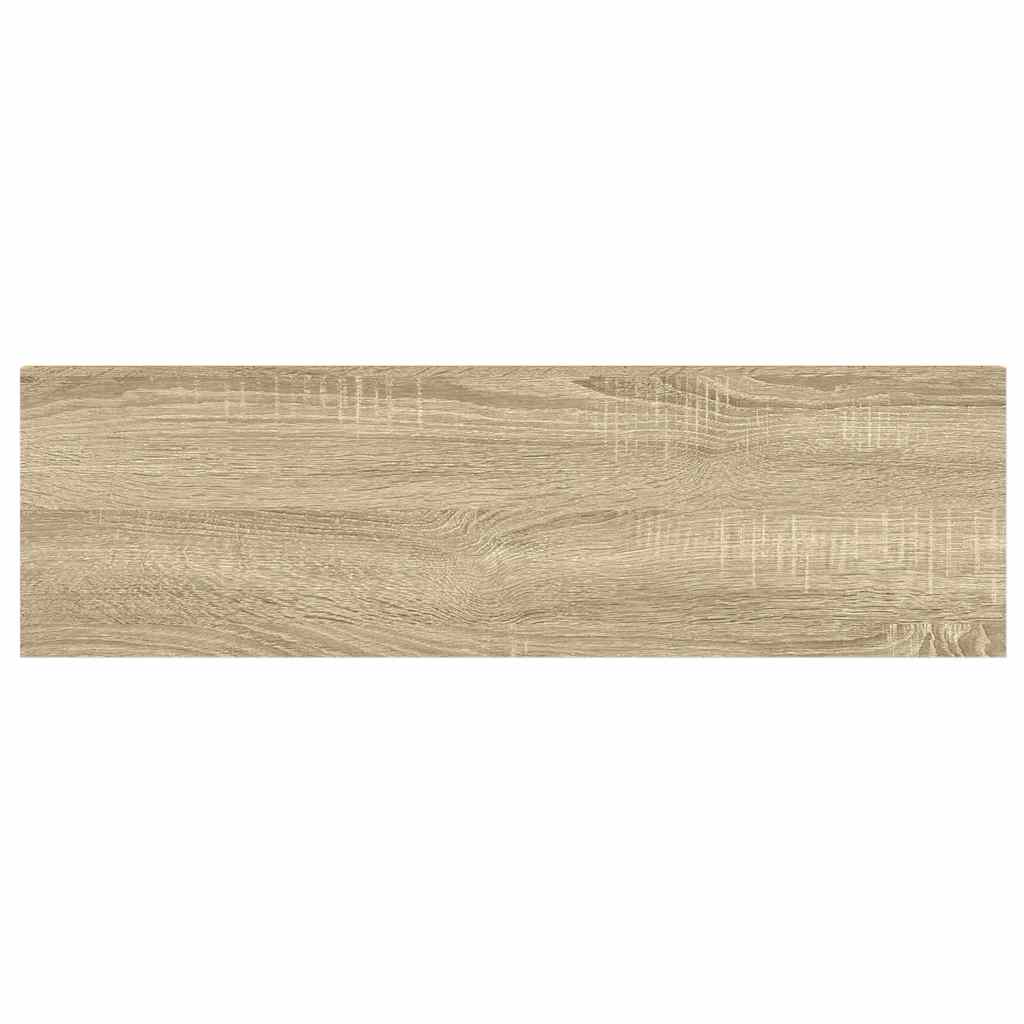 Fehér-tölgyszínű MDF lebegő fali polc 90 x 23,5 x 3,8 cm 9
